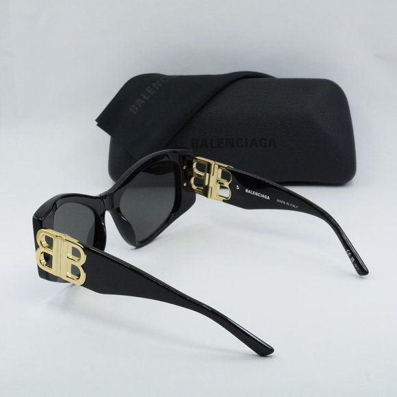 FINAL PRICE NEW BALENCIAGA BB0287S 001 BLACK GREY SUNGLASSES - Picture 10 of 11